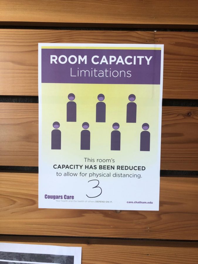 An example of a room occupancy limit that has been set by Residence Life at Orchard Hall. 