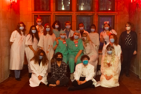 The Drama Club dresses up for the Haunted Hospital in the Mellon Center. Students were able to attend the haunted house on the night of Oct. 30. 