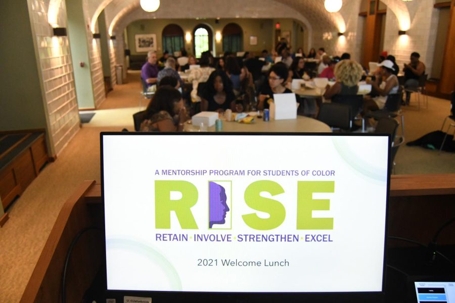 Students and their families attend the 2021 RISE Welcome Lunch. Photo Credit: Phil Pavely
