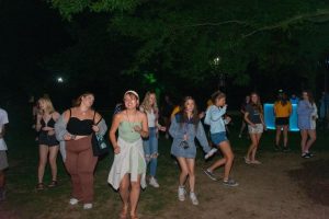 Students dance to the Cha Cha Slide during the Fun Fest on the Quad on Saturday, Aug. 27, 2022.