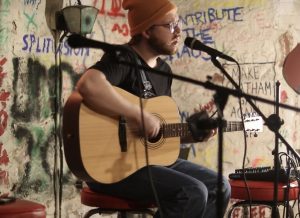 Benji Keeler '25 performs at the Rea Coffeehouse on Jan. 15. Photo Credit: Rea Coffeehouse Committee