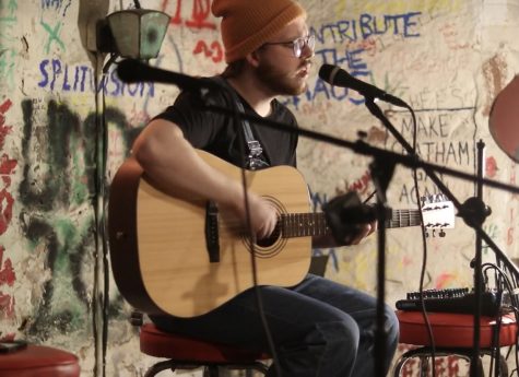 Benji Keeler 25 performs at the Rea Coffeehouse on Jan. 15. Photo Credit: Rea Coffeehouse Committee