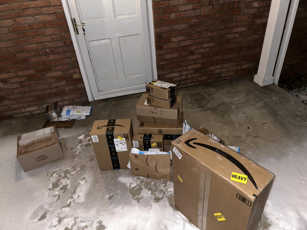 Packages meant for Chatham University on front porch 20 minutes north of Shadyside.