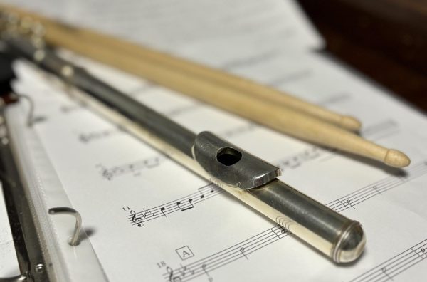 Drums and the flute intertwine to create the life of music student, Bella White ‘27.