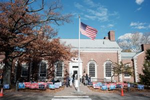 Chatham community polling station in Laughlin Music Center on Election Day.