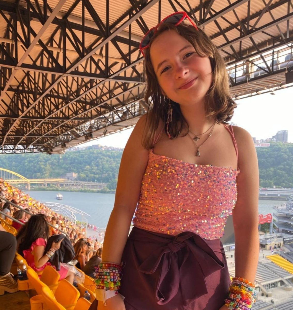 Tiana Eicher '26 sported friendship bracelets and sequins at Taylor Swift’s Eras Tour. Photo courtesy of Tiana Eicher.