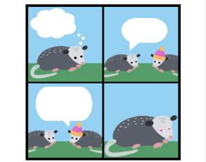 Chatham Communiqué opossum meet cute comic.