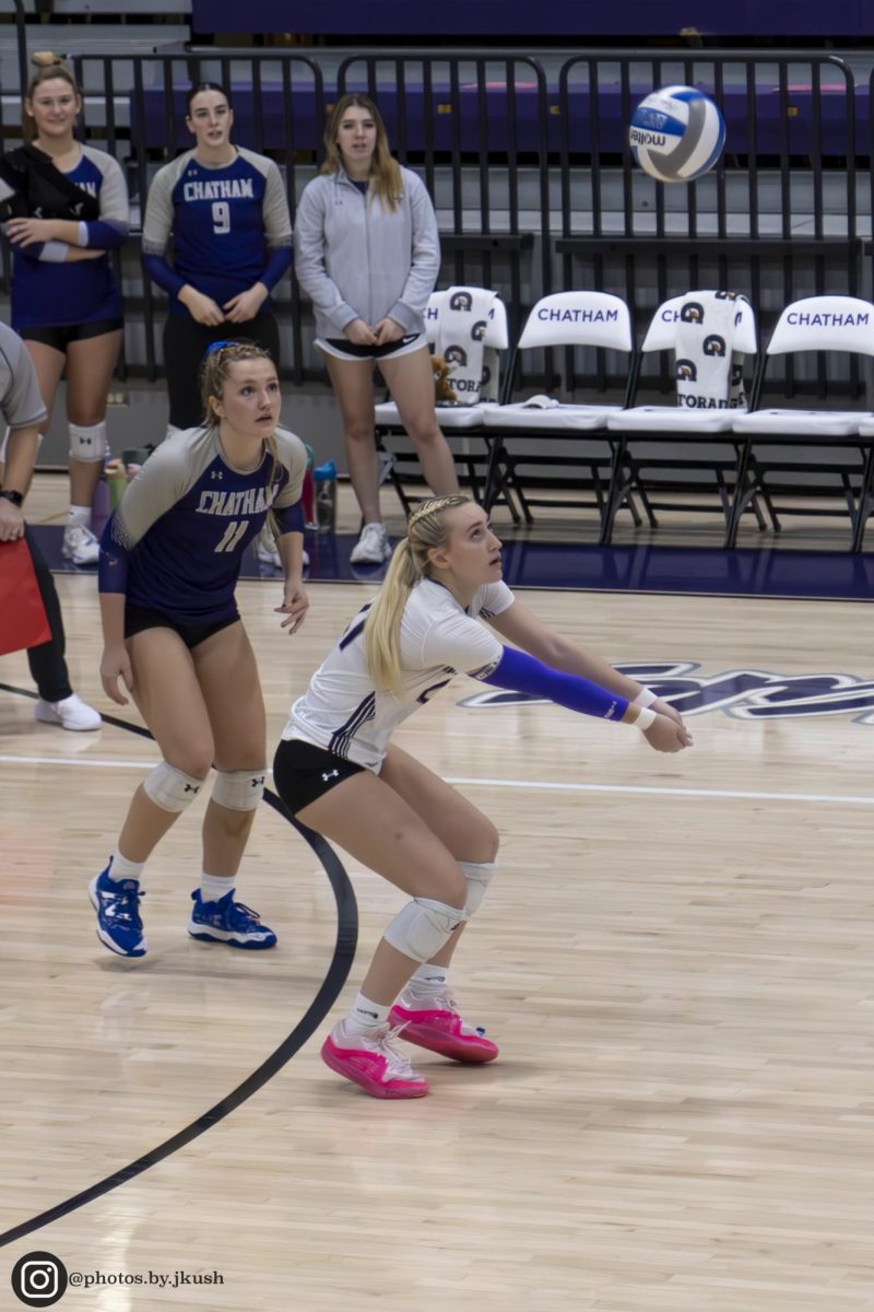Sierra Ricci ‘26 receives the ball during a match. 