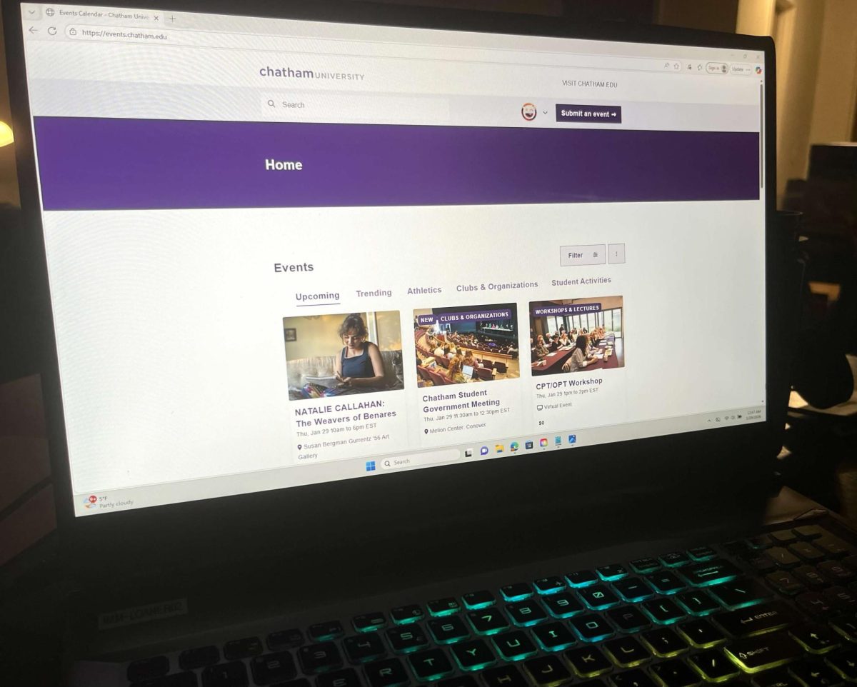 Localist website displayed on a student's computer. 