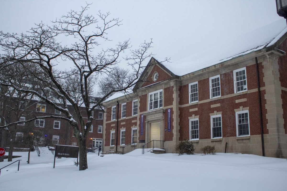 Braun Hall houses the School of Business and Enterprise, which will merge with the Falk School of Sustainability and the Environment.
